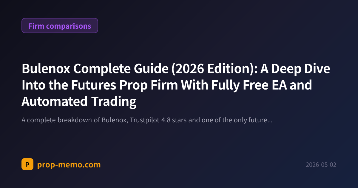 Bulenox Complete Guide (2026 Edition): A Deep Dive Into the Futures Prop Firm With Fully Free EA and Automated Trading