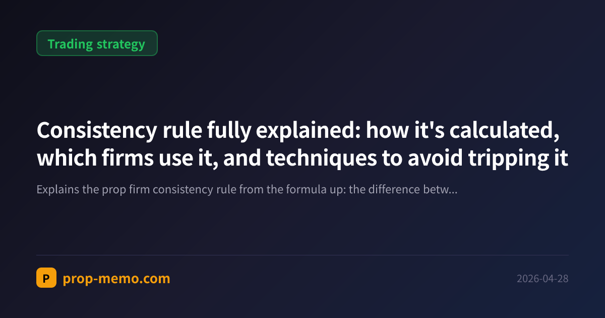 Consistency rule fully explained: how it's calculated, which firms use it, and techniques to avoid tripping it