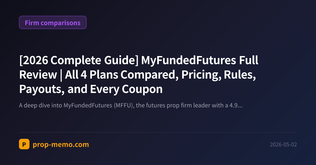 [2026 Complete Guide] MyFundedFutures Full Review | All 4 Plans Compared, Pricing, Rules, Payouts, and Every Coupon