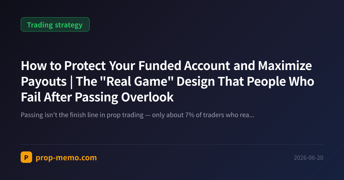 How to Protect Your Funded Account and Maximize Payouts | The "Real Game" Design That People Who Fail After Passing Overlook