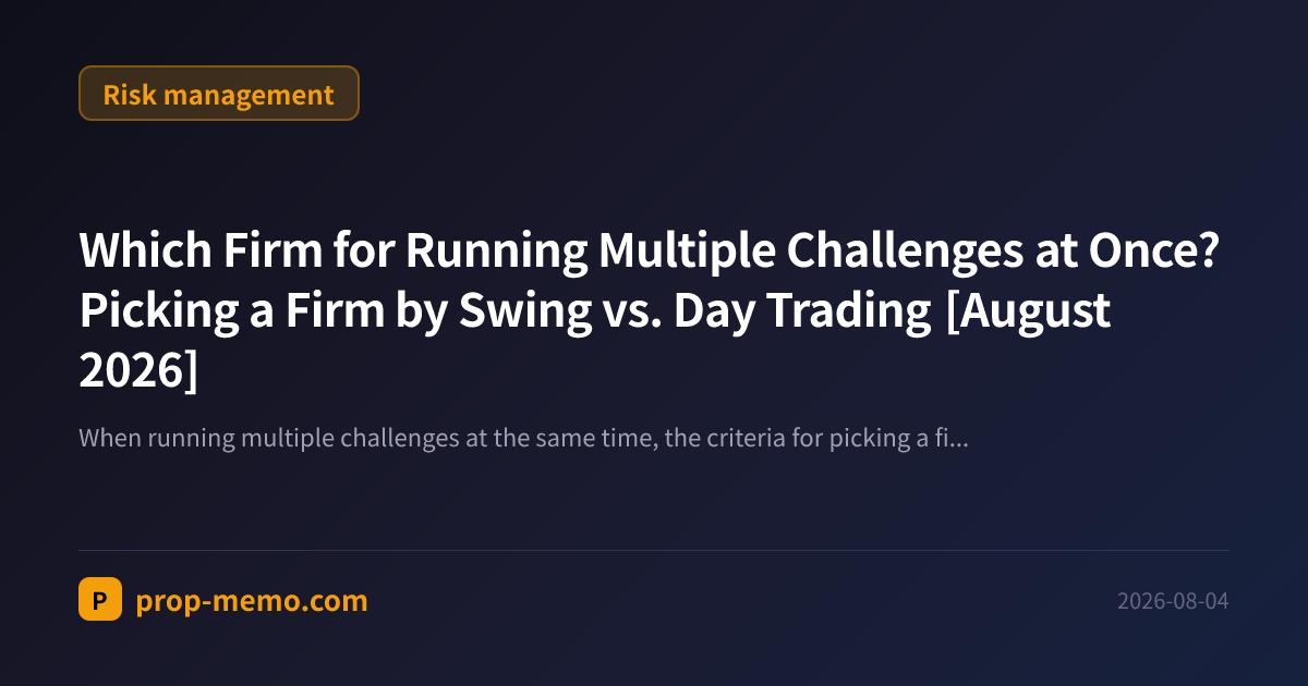 Which Firm for Running Multiple Challenges at Once? Picking a Firm by Swing vs. Day Trading [August 2026]