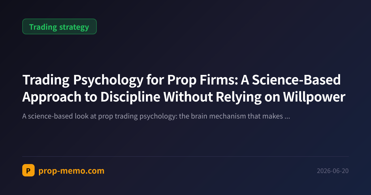 Trading Psychology for Prop Firms: A Science-Based Approach to Discipline Without Relying on Willpower